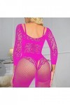 liaddkv Ensemble de lingerie sexy en résille à manches longues pour femme, f, taille unique