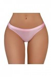 liaddkv Culotte pour femme soyeuse et brillante Taille basse Transparent Sexy Sous-vêtements Sexy Lingerie Grande Taille Roug