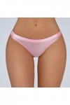 liaddkv Culotte pour femme soyeuse et brillante Taille basse Transparent Sexy Sous-vêtements Sexy Lingerie Grande Taille Roug