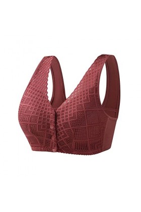 Robe Bustier Longue Womens No Steel Ring Front Close Bra T Back Plus Size Soutien-Gorge sans Doublure sans Couture pour Buste