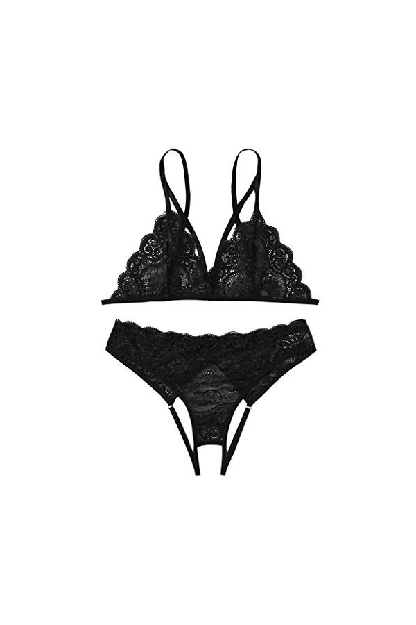 Lingerie Femme Sexy Ensemble Homme Sexy Hot y29k Ensemble de sous-vêtements Noir Bra + Thong Women Plus Lingerie Taille Dente