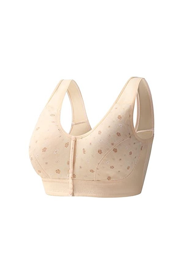 2023 Cadeaux dhiver Populaires Y22K Womens No Steel Ring Front Close Bra T Back Plus Size Soutien-Gorge sans Doublure sans C