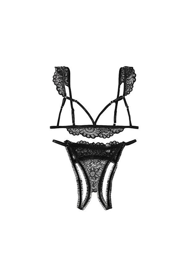 Lingerie Femme Sexy Ensemble Homme Sexy Hot y25k Sleepwear Lingerie Black sous-vêtements Taille Femmes Plus Dentelle Soutien-