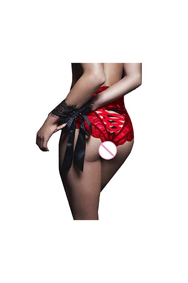 Lingerie Femme Sexy Ensemble Homme Sexy Hot y25k Dentelle Nue Dentelle Thong Imitation Bandage Lingerie Sexy Femmes sous-vête