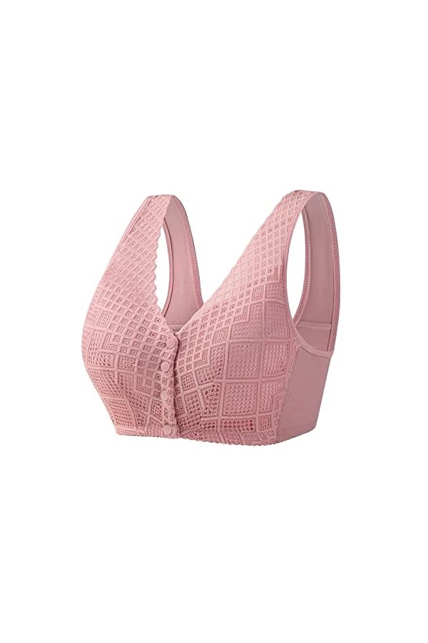 Robe Bustier Longue Womens No Steel Ring Front Close Bra T Back Plus Size Soutien-Gorge sans Doublure sans Couture pour Buste