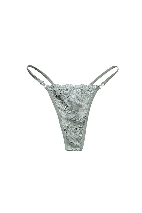 Culotte Femme Tanga String en Coton Slips Shorty Femmes Sexy Dentelle Slips évider Culotte Crochet à Lacets Culotte Tongs G S