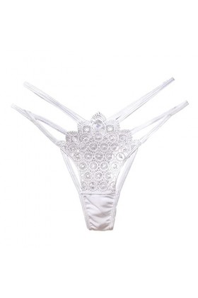 Culotte Femme Tanga String en Coton Slips Shorty Femmes sous-Vêtements Strings Dentelle Bikini Culotte G String String Stretc