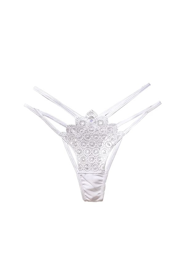 Culotte Femme Tanga String en Coton Slips Shorty Femmes sous-Vêtements Strings Dentelle Bikini Culotte G String String Stretc