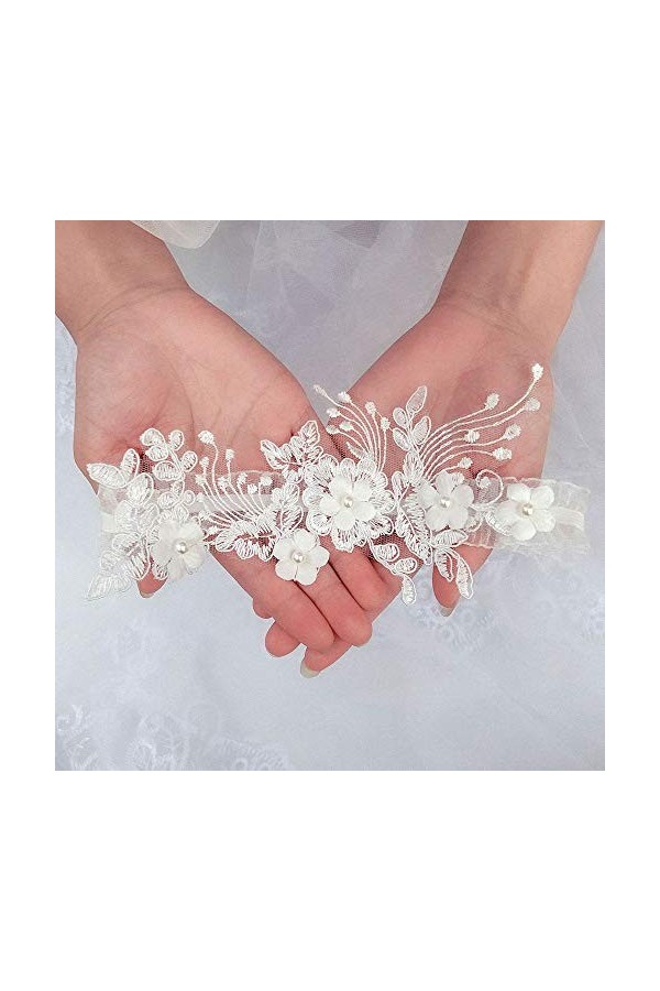 LUMoony Jarretière de mariée élastique Leggings Sexy adapté aux Femmes mariée Anneau de Cuisse mariée Jambe jarretière 1 Pair