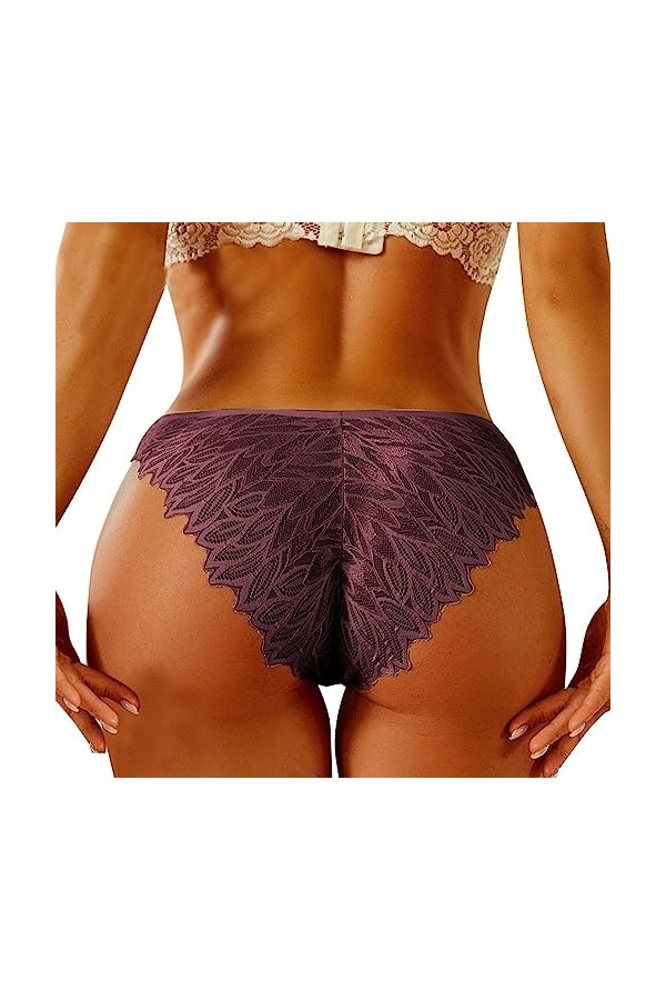 Lingerie Femme Sexy Ensemble Homme Sexy Hot y25k Dentelle No Show Bikini Doux Respirer sans Couture Culotte Dames Sexy Hipste