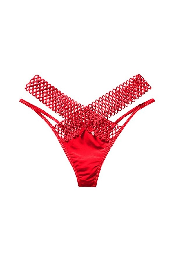 Culotte Femme Tanga String en Coton Slips Shorty Femmes sous-Vêtements Strings Dentelle Bikini Culotte G String String Stretc