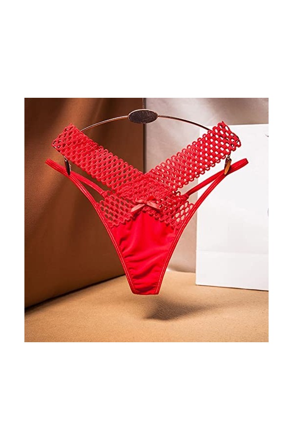 Culotte Femme Tanga String en Coton Slips Shorty Femmes sous-Vêtements Strings Dentelle Bikini Culotte G String String Stretc