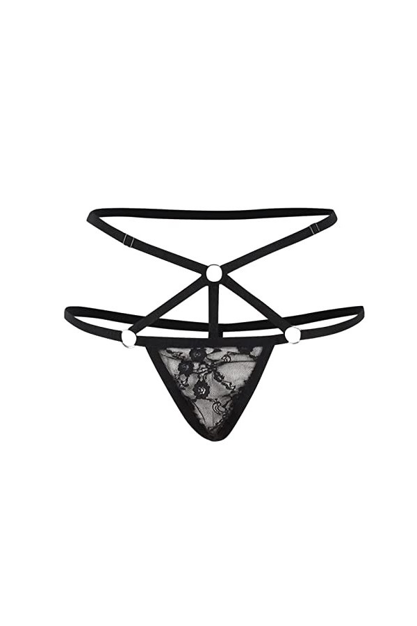 Culotte Femme Tanga String en Coton Slips Shorty Sexy Girl Taille Haute G String Slip Culotte String Lingerie Culotte Dentell