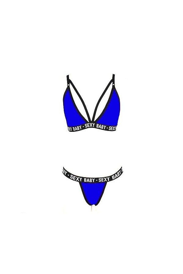 Générique Lingerie Sexy Femme Body et Combinaison Femmes Sexy Ensemble Lingerie Dos Vêtements De Nuit Nuit Et Soutien-Gorge P