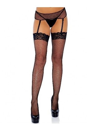 Leg Avenue Bas Chic Résille Noir Taille Unique