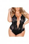 Générique Femmes Grande Taille Soutien-Gorge Dentelle Lingerie Sexy Body siamesed Bodydoll vêtements de Nuit Nuisette Mi Long