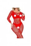 liaddkv Ensemble de lingerie sexy en résille à manches longues pour femme, a, taille unique