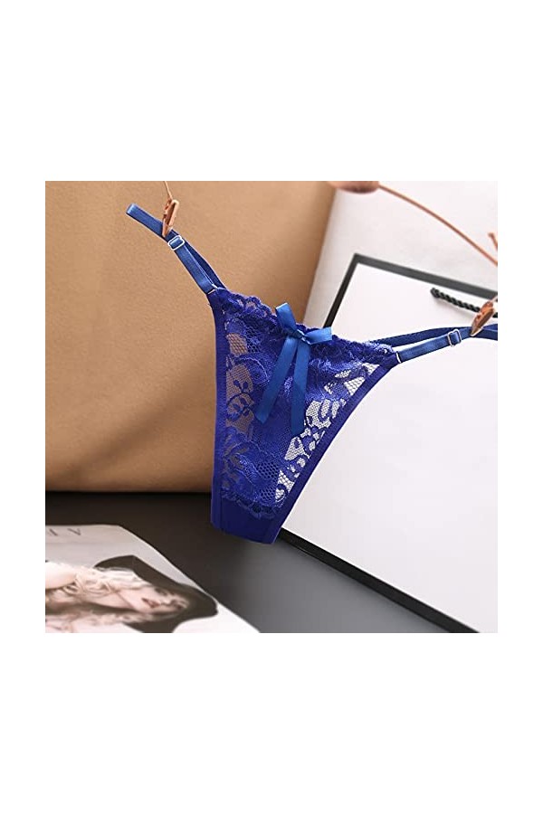 Culottes confortables et invisibles - Sans coutures - Pour femme - Respirant - Taille haute - Coupe confortable, bleu, taille