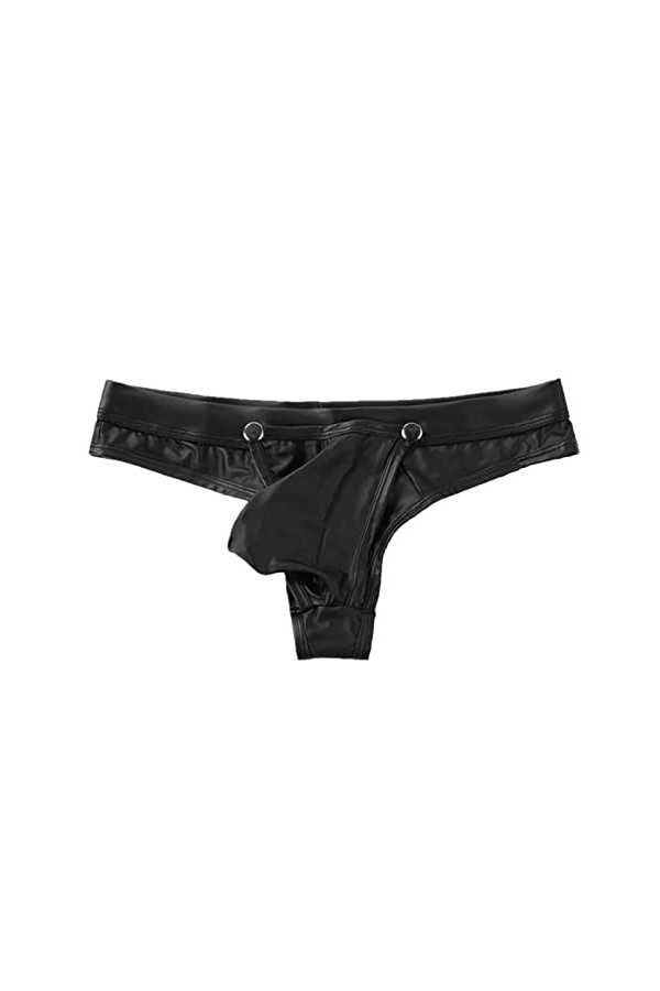 Générique sous-vêtements sous-vêtements Creux Cuir Sexy Anneau laqué pour Hommes sous-vêtements à la Mode pour Hommes Combina