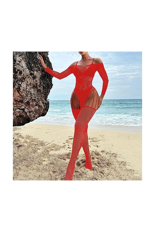 Youyu77 Lingerie Violet Bretelles Creuses Ouvertes pour Femmes, Combinaison Transparente en Jacquard de Lingerie Sexy Déshabi