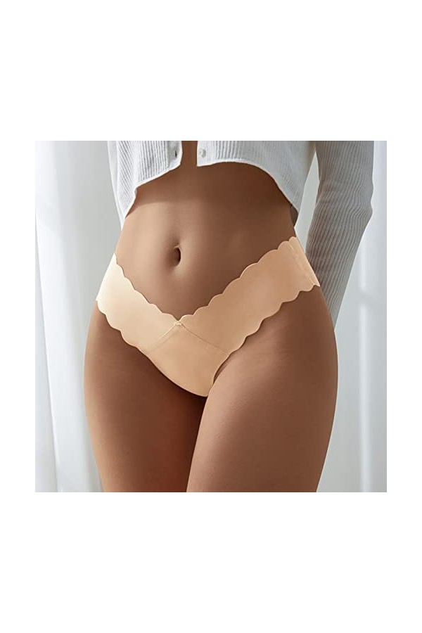 PANPANY Culottes pour Femme Sexy Confortables Tanga Culotte Slips Femme sans Couture Multicolore Multipack sous Vetements Sou