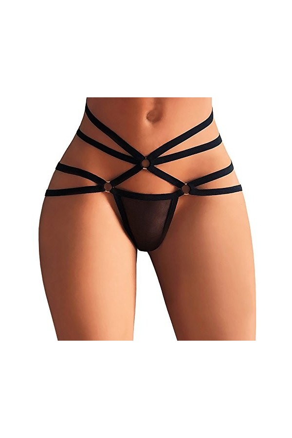 Culotte Femme Tanga String en Coton Slips Shorty Mesh Briefs Culottes T G-String Sexy Strings Lingerie Corde Femmes sous-vête