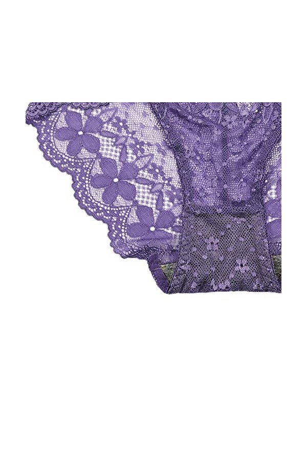Culotte Femme Tanga String en Coton Slips Shorty sous-vêtements féminins Culottes Sexy pour Femmes Culotte en Dentelle Détail