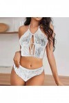 Pyjama Femme Sexy Soutien-Gorge de de Fleurs de sous-vêtements Amusants pour Femmes Voir à Travers lensemble de sous-vêtemen