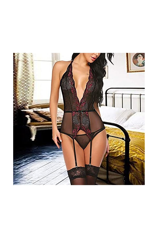Lingerie Et Vêtements Sexy Ouverte Lingerie Sexy Grande Taille Nuisette Mini Robe Erotisme Chemise Teddy sous Vêtements See T