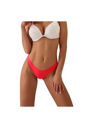 Ncenglings Legging Violet Couleur sous-vêtements Culottes Bikini Solid Womens Briefs Legging Chic Red, M 