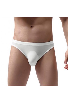 Men s Mode Splexen Briefs Sous-vêtement court sexy New Chic pour homme, Blanc., S