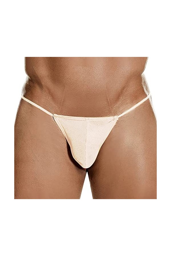 String de Poche Sexy Taille Basse pour Hommes Slip de Poche Triangle Multicolore T Pantalon Slips sous-vêtements Ouverte Coqu