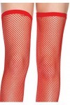 Leg Avenue Bas Maille Résille Rouge Taille Unique