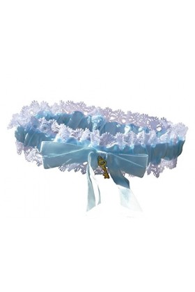 Jarretière de mariée HBH Hambourg M8073 - Bleu - Taille Unique