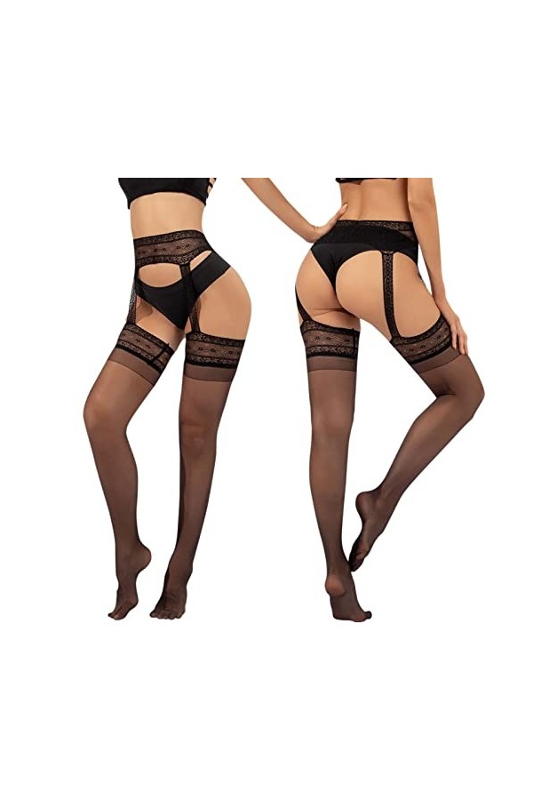 Lingerie Femme Sexy Ensemble Homme Sexy Hot y29k Bas Sexy Femmes Dentelle Résille Transparent Bas Résille Sexy Noir Collants 