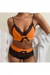 Ensemble Lingerie Femme 2 Pieces Sexy De Push-Up Dentelles sous-Vêtements De Seduction Dentelle Soutien-Gorge Body Et Culotte