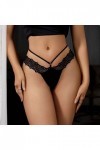 liaddkv Sexy Dentelle T-Pantalons Bas Taille Bas Bas Entrejambe Décoratif Entrejambe en T Respirant Séchage Rapide Sous-Vêtem