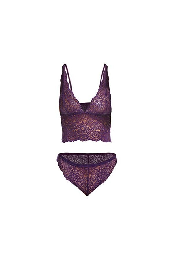 Body Costume Femme Dentelle Sexy Ensemble et Soutien-gorge Culotte Bralette Dentelle Bébé Poupée Femme Sexy Dentelle Potelée,