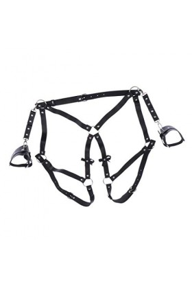 oshhni harnachement de Corps En PU Sangle de Jambe avec Boucles Ajustables