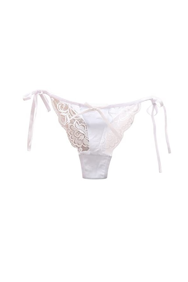 Culotte Femme Tanga String en Coton Slips Shorty Femmes Sexy Dentelle String Taille Basse Culotte en Dentelle sous-Vêtements 