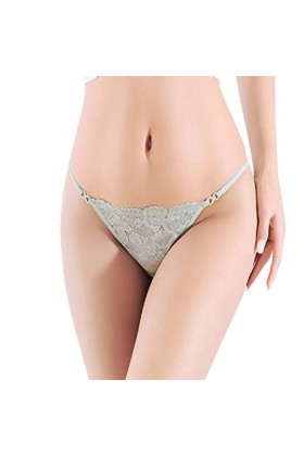 Culotte Femme Tanga String en Coton Slips Shorty Femmes Sexy Dentelle Slips évider Culotte Crochet à Lacets Culotte Tongs G S