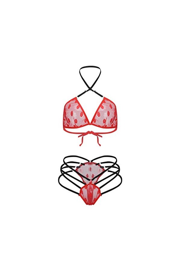 Ensemble Soutien Gorge et String Femme 2 Pièce Vêtements De Nuit Erotique sous-Vetements Sexy Lingerie Sexy Ensemble Dentelle