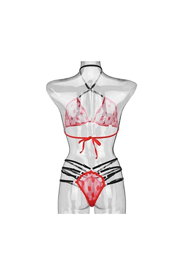 Ensemble Soutien Gorge et String Femme 2 Pièce Vêtements De Nuit Erotique sous-Vetements Sexy Lingerie Sexy Ensemble Dentelle