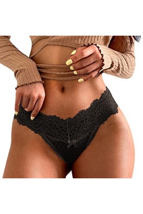 ADMAY 2023 New y25k Style Lingerie Fleur Dentelle Transparent Femmes sous-Vêtements String Sexy Évider Culotte Traceless Voir