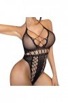2023 New y/2k Style Lingerie Pyjama Transparent Femme sous-Vêtements Mesh Bodystockings Sexy Robe Halter Pyjama sous-Vêtement