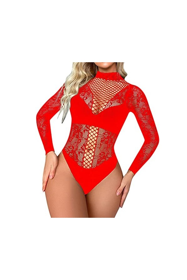 ADMAY 2023 New y27k Style Lingerie Maille à manches longues bas séduisant manteau en maille sexy serré W572 Body Sans Pressio