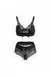 Vêtements De Nuit Femme Sexy Ensemble Soutien Gorge et String Dentelle sous-Vetements 2 Pièce Lingerie Sexy Ensemble Erotique