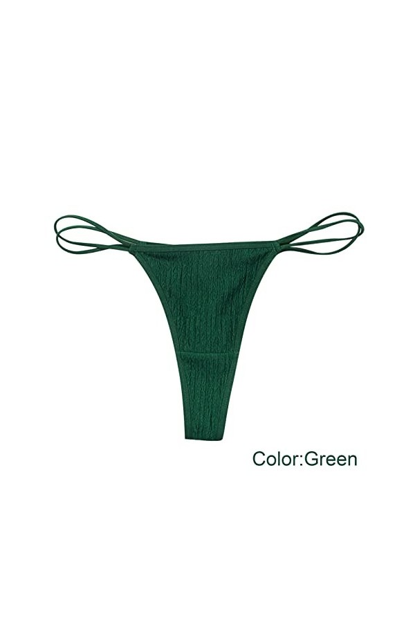 Générique String Femme Sexy Chic Hot Micro String Ficelle Couleur Unie sans Couture Culotte Invisible Culotte Sexy Chic Strin