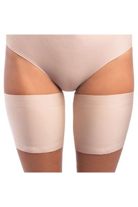 looksy Bandes élastiques de cuisse unisexes beige foncé anti-frottements stretch empêche le frottement de la cuisse doublé de