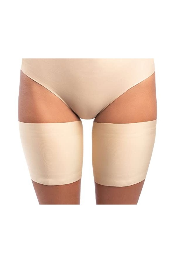 looksy Bandes élastiques de cuisse unisexes beige foncé anti-frottements stretch empêche le frottement de la cuisse doublé de